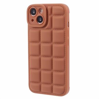 Voor iPhone 15 Plus Schokbestendige hoes Donsjack Textuur Slanke TPU Telefoonhoes