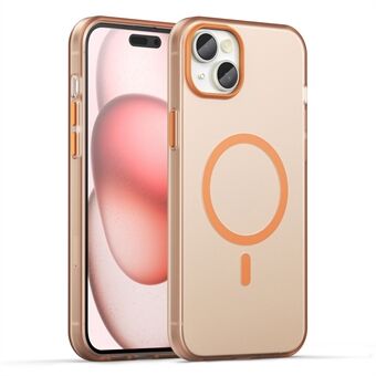 Voor iPhone 15 Plus / 14 Plus Magnetische Hoes Translucent Matte Antivingerafdruk Telefoonhoesje