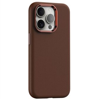 Voor iPhone 15 Pro hoesjes PC+PU lederen anti-val magnetische mobiele telefooncovers.