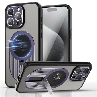 Voor iPhone 15 Pro hoesje met standaard siliconen+PC telefoonhoesje Graphene warmteafvoer