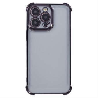 Voor iPhone 15 Pro Hoesje met Zijkant Hart Patroon, Elektroplating TPU Mobiele Telefoonhoes.