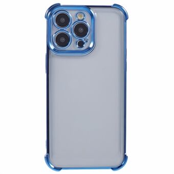 Voor iPhone 15 Pro Hoesje, zijdelings hartjespatroon, elektroplating TPU mobiele telefoonhoesje.