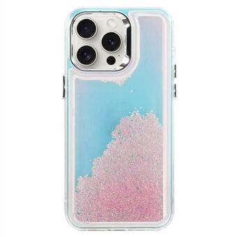 Voor de iPhone 15 Pro telefoonhoes met kralen decoratie en een achterkant van PC+TPU-materiaal.