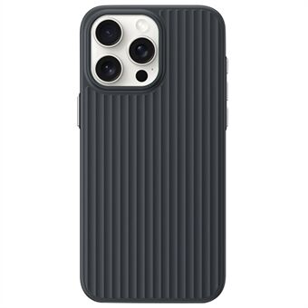 Voor iPhone 15 Pro Hoesje Corrugated Textuur Skin-Touch PC Cover