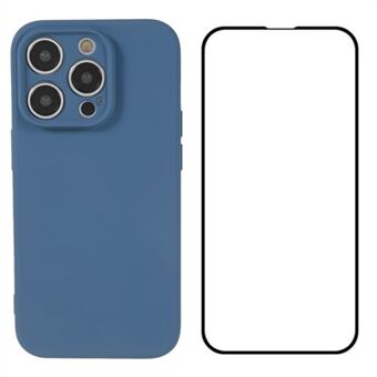 WANLONFENG RB2-serie voor iPhone 15 Pro TPU-hoesje Schokbestendige telefoonhoes met schermfolie