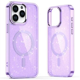 Voor iPhone 15 Pro Hoesje Compatibel met MagSafe TPU+PC Telefoonhoesje met Glitter Design