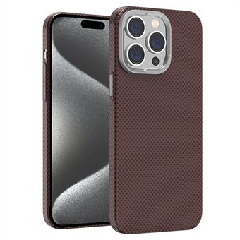 Voor iPhone 15 Pro Hoesje Carbon Fiber Patroon Harde PC Telefoonhoes Compatibel met MagSafe