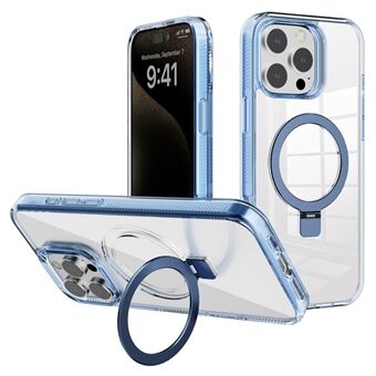 G-stijl voor iPhone 15 Pro-hoes met magnetische standaard, TPU+PC transparante telefoonhoes