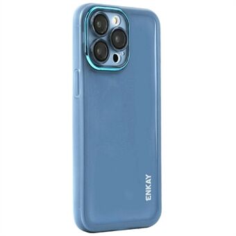 ENKAY HAT PRINCE Voor iPhone 15 Pro Hoes Matte TPU Telefoonhoes met Lensfilm