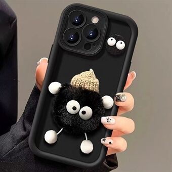 Voor iPhone 15 Pro Hoes 3D Pluizige Briquette Pop TPU Telefoonhoesje