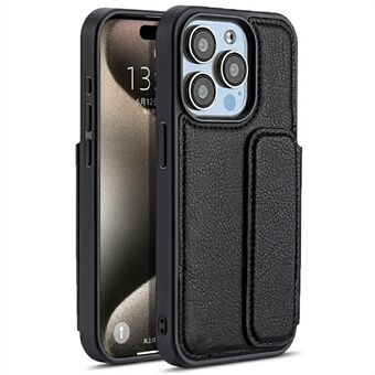 Voor iPhone 15 Pro Hoesje Leer+TPU Kaart Houder Telefoonhoesje