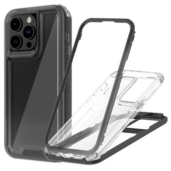 Voor iPhone 15 Pro Hoesje Afneembare 2-in-1 TPU+PC Transparante Schokbestendige Telefoonhoes