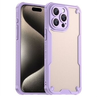 Armor-serie voor iPhone 15 Pro-hoes PC+TPU halfdoorzichtige matte afwerking beschermende telefoonhoes