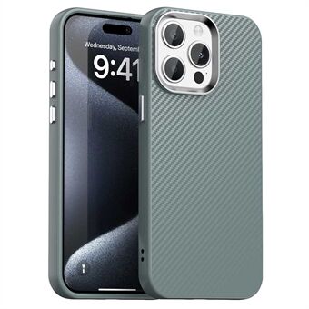 Voor iPhone 15 Pro Hoesje Mobiele Telefoon Hybride Achterkant Bescherming Carbon Fiber Textuur