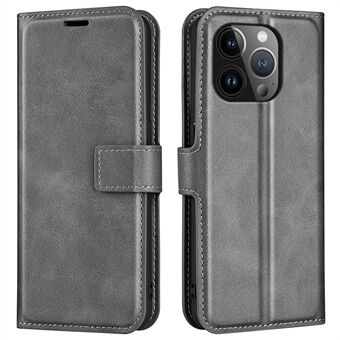 Voor iPhone 15 Pro Stand Wallet Calf Texture Leren Hoesje met Vierkante Magneetsluiting Telefoonhoes