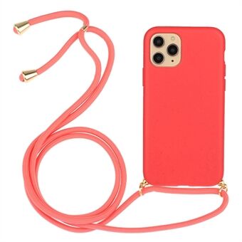 Voor iPhone 15 Pro Tarwestro+TPU Telefoonhoes Milieuvriendelijke Biologisch afbreekbare Cover met Lanyard