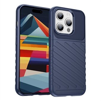 Thunder-serie voor iPhone 15 Pro Versterkte TPU-telefoonhoes met keperstructuur en bescherming tegen vallen.