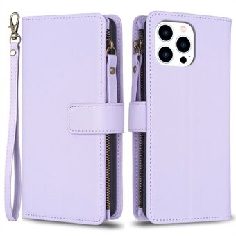 BF Style-19, Voor iPhone 15 Pro, Ritszakje, PU-leren hoesje, Portemonnee, Standaard, Telefoonhoesje