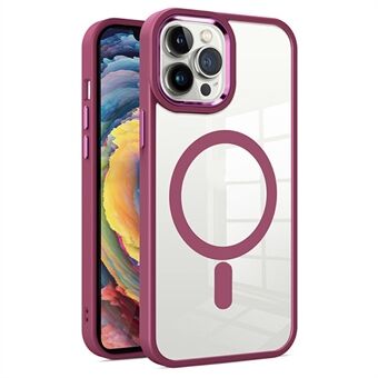 Voor iPhone 15 Pro Transparante Achterkant Hoesje Compatibel met MagSafe PC+TPU Telefoonhoesje