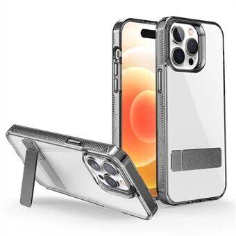 G Style Voor iPhone 15 Pro Kickstand TPU + Acryl Doorzichtige Hoesje Valbestendige Beschermende Telefoonhoes