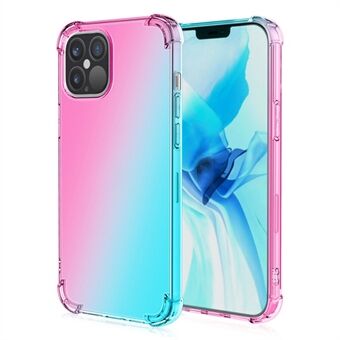 Voor de iPhone 15 Pro - Gradiënt Kleur Beschermhoes - Anti-val Zachte TPU Telefoonhoes