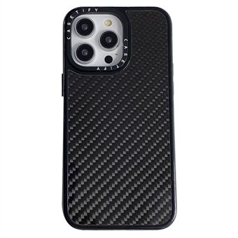 Voor de iPhone 15 Pro: Anti-Scratch Shell Carbon Fiber Texture Telefoonhoesje van PC+TPU Materiaal.