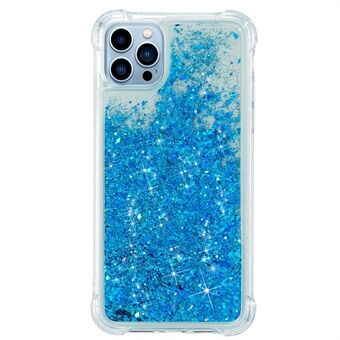 Voor iPhone 15 Pro Glitter Quicksand Telefoonhoes Flexibele TPU Schokbestendige Cover