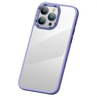 Ultra Clear Schokbestendige Hoes voor iPhone 15 Pro Slanke PC+TPU Telefoonhoes met Metalen Lensframe.