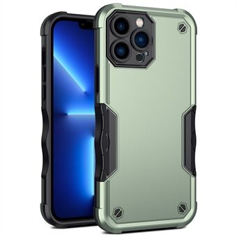 Voor iPhone 15 Pro Niet-gladde Strepen Mobiele Telefoonhoes Drop Bescherming PC+TPU Achterkant