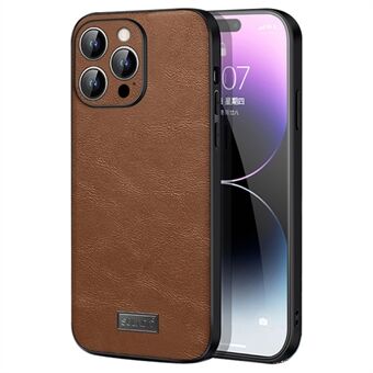 SULADA voor iPhone 15 Pro PU-lederen + TPU + PC-hoesje met koeienhuid textuur, valbescherming hoesje.
