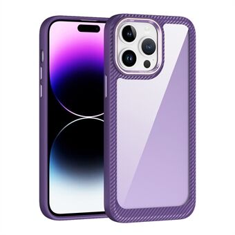 Voor iPhone 15 Pro TPU+PC+Metalen Lens Frame telefoonhoesje met antislipfunctie en beschermende achterkant