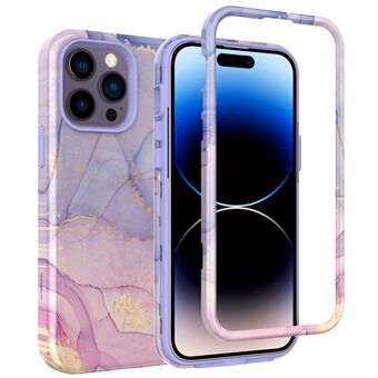 GW03 PC + TPU telefoonhoesje voor iPhone 15 Pro, IMD-patroon valbestendige smartphonehoes.