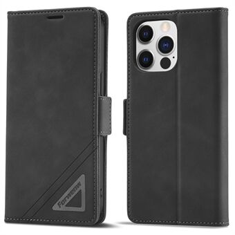 FORWENW F3-serie voor iPhone 15 Pro, antival telefoonhoesje met een afneembare leren flap, portemonnee en telefoonstandaard.