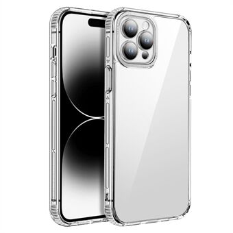 KSTDESIGN Voor iPhone 15 Pro Acryl+TPU Hoes met Glas Lens Beschermer Anti-kras Transparante Telefoonhoes