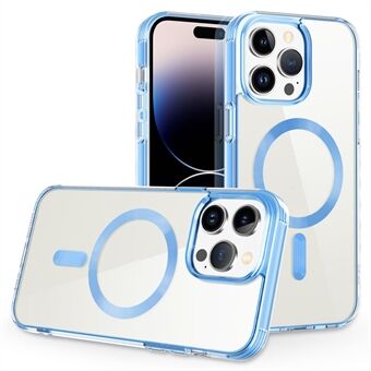 Voor iPhone 15 Pro Zachte TPU+PC Telefoonhoes Compatibel met MagSafe Anti-Val Slanke Telefoonhoes