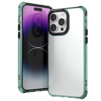 F9 Voor iPhone 15 Pro Valbescherming Terughoes Glossy Hoge Transparantie PC+TPU Telefoonhoes