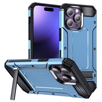 Voor iPhone 15 Pro TPU+PC Schokbestendige Telefoonhoesje Metalen Kickstand Achterkant Cover