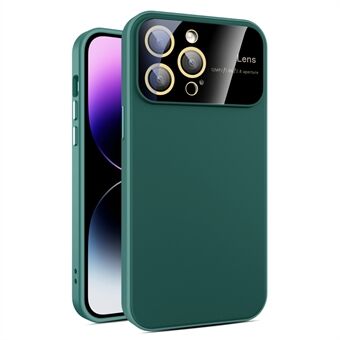 Beschermende PC+TPU Telefoonhoes voor iPhone 15 Pro Rubberized Anti-Vingerafdruk Telefoonhoesje Ingebouwde Glazen Lensfilm