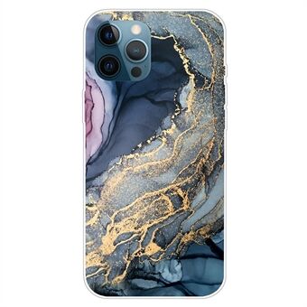 Voor iPhone 15 Pro Anti-kras TPU telefoonhoesje met abstract marmeren print IMD telefoonhoesje