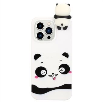 SZ Stijl Patroonprint Telefoonhoesje voor iPhone 15 Pro Slank TPU Hoesje Mini Figuur Decor Telefoonhoes