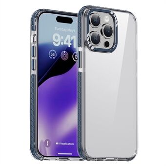 Hard PC+TPU Telefoonhoesje voor iPhone 15 Pro met Metalen Lensframe Schokbestendige Telefoonhoes