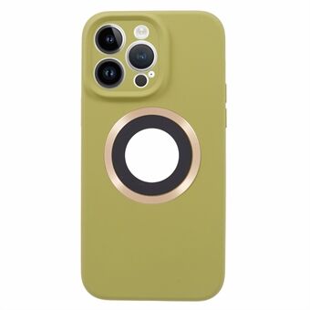 Anti-Drop Telefoonhoesje voor iPhone 15 Pro Beschermende Cover Logo View Siliconen+PC Hoesje Compatibel met MagSafe