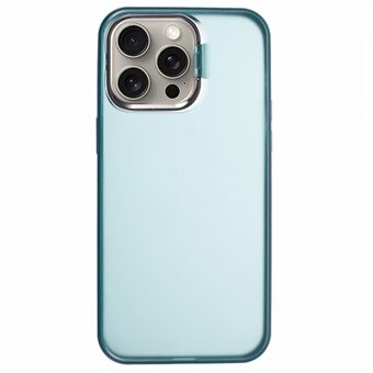 Voor iPhone 15 Pro Hybride PC+TPU Matte Telefoonhoesje Lensframe Standaard Schokbestendige Cover