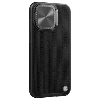 NILLKIN Voor iPhone 15 Pro PC + TPU Telefoonhoesje Getextureerde Prop Cover met Lenscover en Kickstand