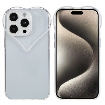 Voor iPhone 15 Pro Verhoogde Bezel Bescherming Telefoonhoesje TPU Mobiele telefoonhoesje Hartvormig Ontwerp