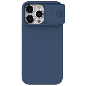 NILLKIN Voor iPhone 15 Pro Schuifcamera Deksel Anti-kras Hoesje van Vloeibaar Silicone + PC