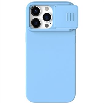 NILLKIN Voor iPhone 15 Pro Slide Camera Deksel Krasbestendige Cover Vloeibaar Silicone + PC Telefoonhoesje