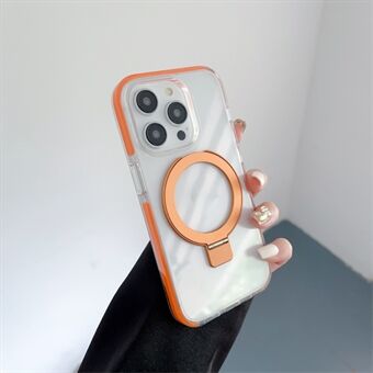 Voor iPhone 15 Pro Hoesje Anti-Kras Acryl+PET+TPU+Magneet Telefoonhoesje Compatibel met MagSafe