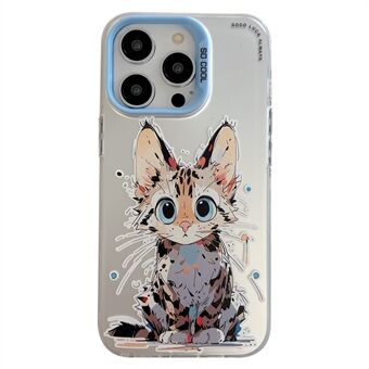 Voor iPhone 15 Pro Telefoonhoesje PC+TPU Graffiti Dierenpatroon Ontwerp Cover