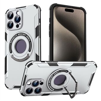 Kickstand Telefoonhoesje voor iPhone 15 Pro, compatibel met MagSafe, PC+TPU schokbestendige hoes